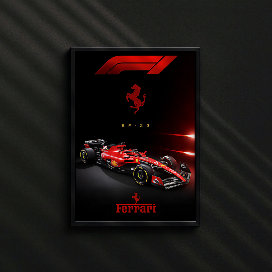 Night Launch – F1 inšpirovaný poster v ráme