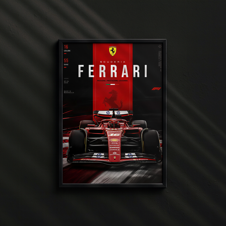 Campione – F1 inšpirovaný poster v ráme