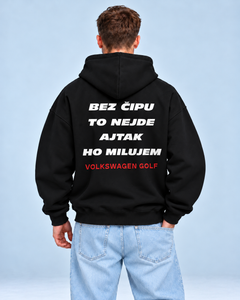 Bez čipu to nejde, aj tak ho milujem – Volkswagen Golf – oversized mikina