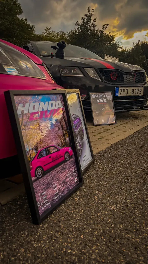 Reálna objednávka Auto Obrazy č. 11 – custom obraz auta a potlačené tričko od zákazníka