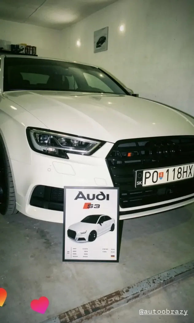 Reálna objednávka Auto Obrazy č. 30 – custom obraz auta a potlačené tričko od zákazníka