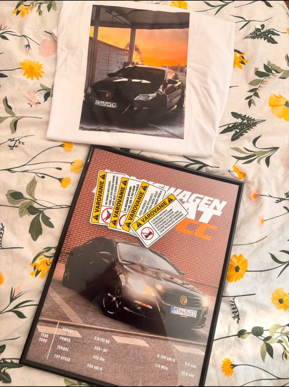 Reálne vyrobené custom tričko Auto Obrazy